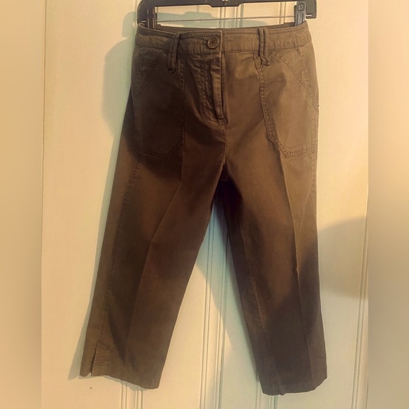 🫒WILLIE SMITH🫒 SIDE SLIT CROPPED PANTS W/ LOTS OF POCKETS EUC🍁 - Picture 2 of 13